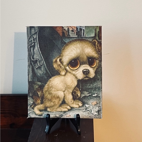 Other - 1960’s Gig Big Eye Sad Dog Lithograph